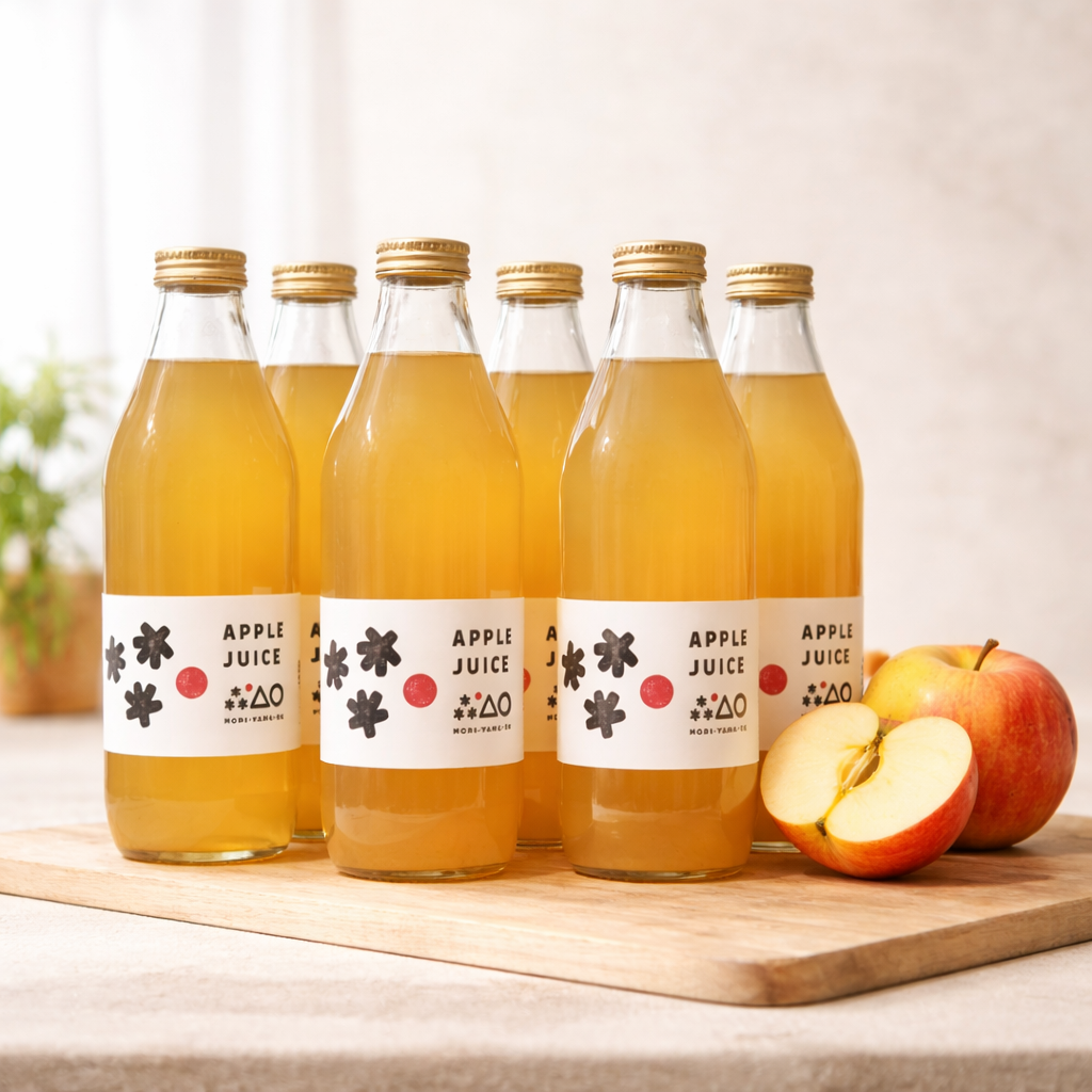 特別栽培りんご🍎ｽﾄﾚｰﾄ果汁100%の無添加りんごジュース こうとく・ふじ