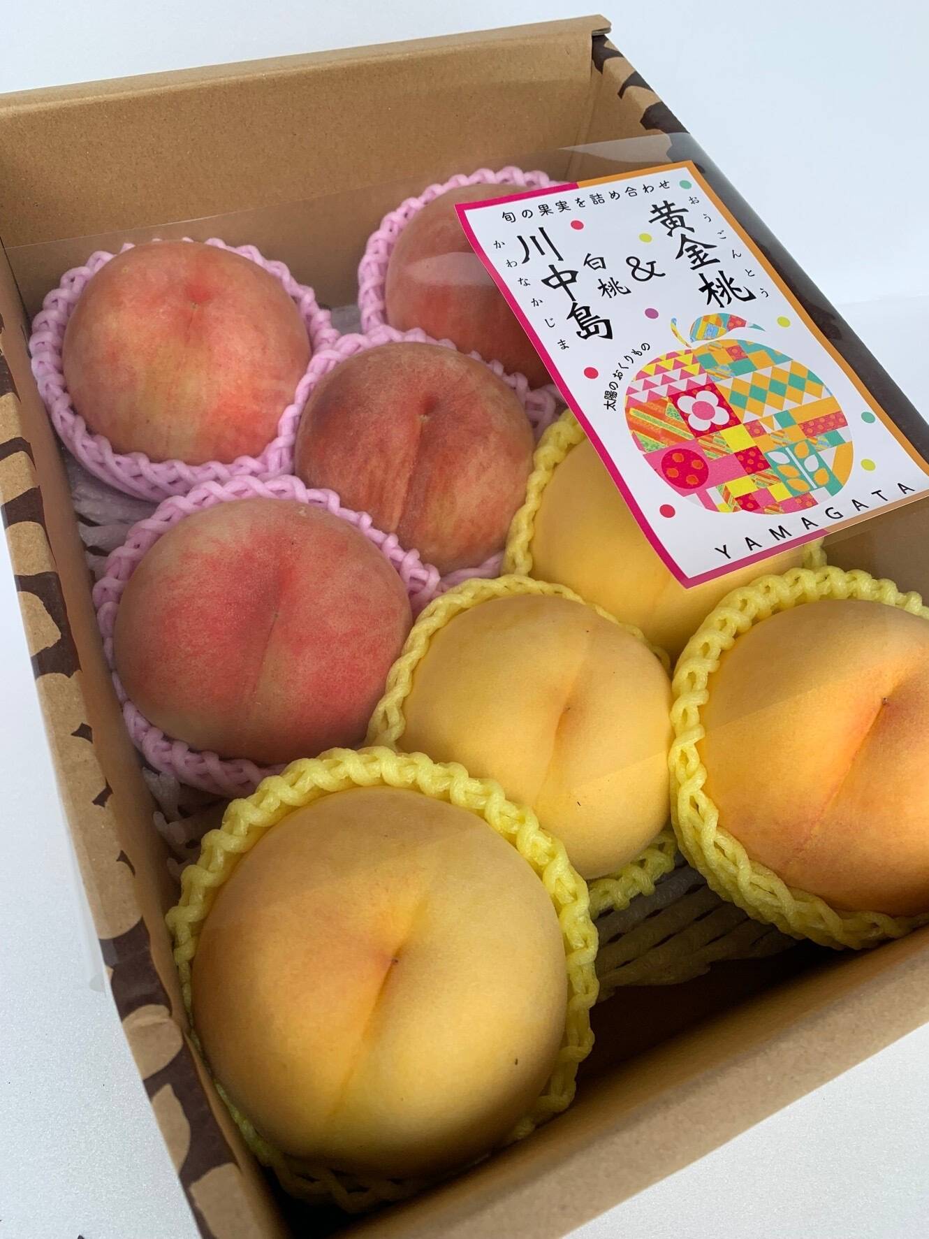 ディズニー、川中島白桃＋べにばんか２種詰め５キロギフト ディズニー様専用、川中島白桃＋べにばんか2種詰め5キロ