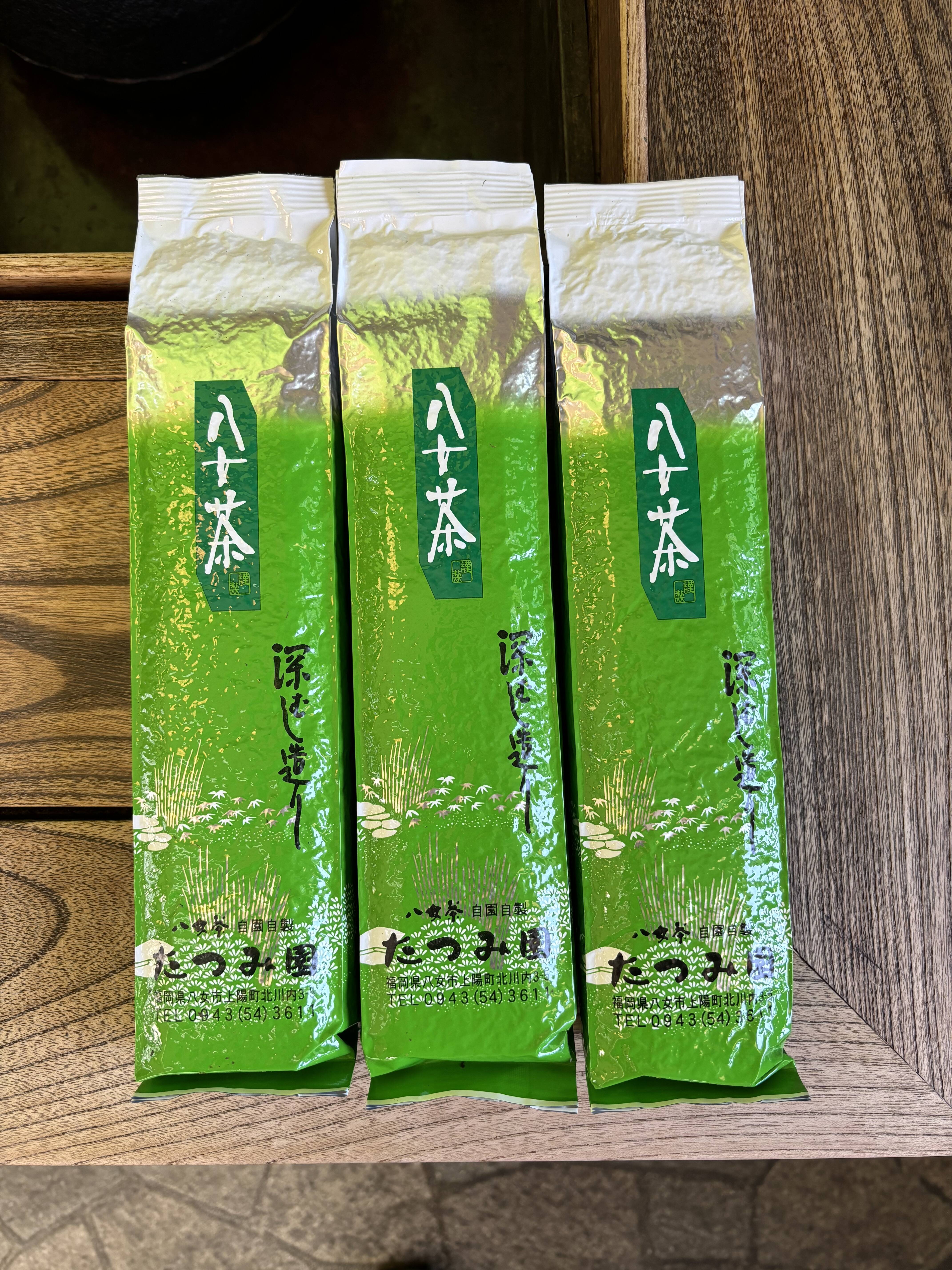 大容量！！八女茶たつみ園の煎茶300g×3本セット：福岡県産の加工品