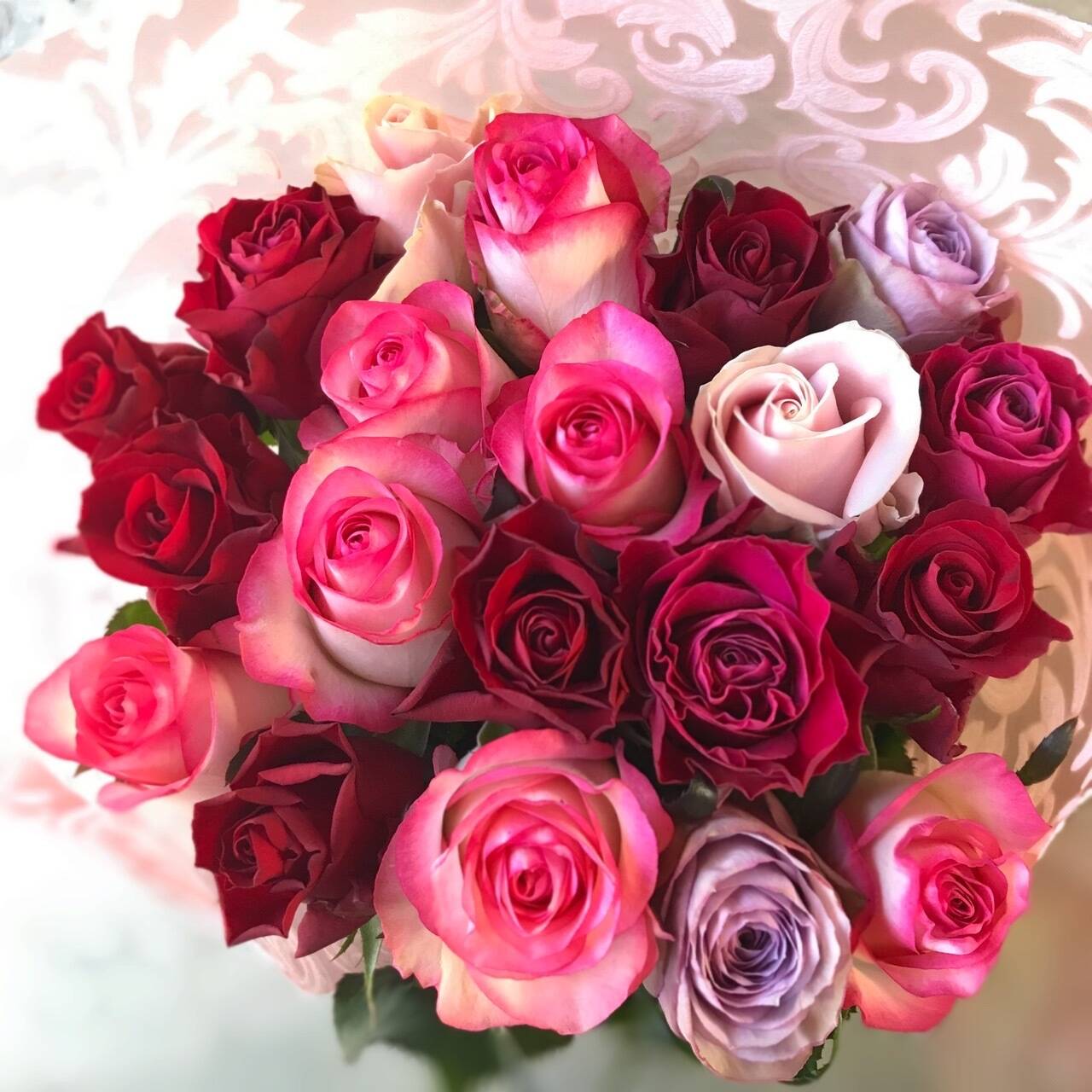 【20本の花束】赤＆ピンク 誕生日や結婚記念日のプレゼントに