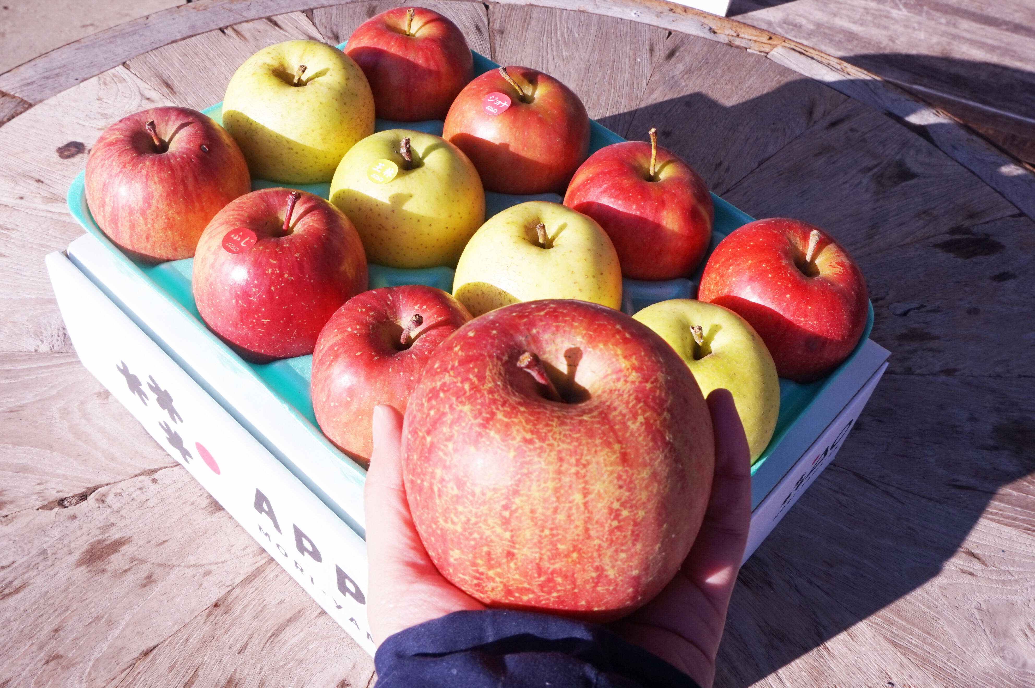 農薬半減・化学肥料不使用の特別栽培りんご3種食べ比べ🍎🍏 訳ありご