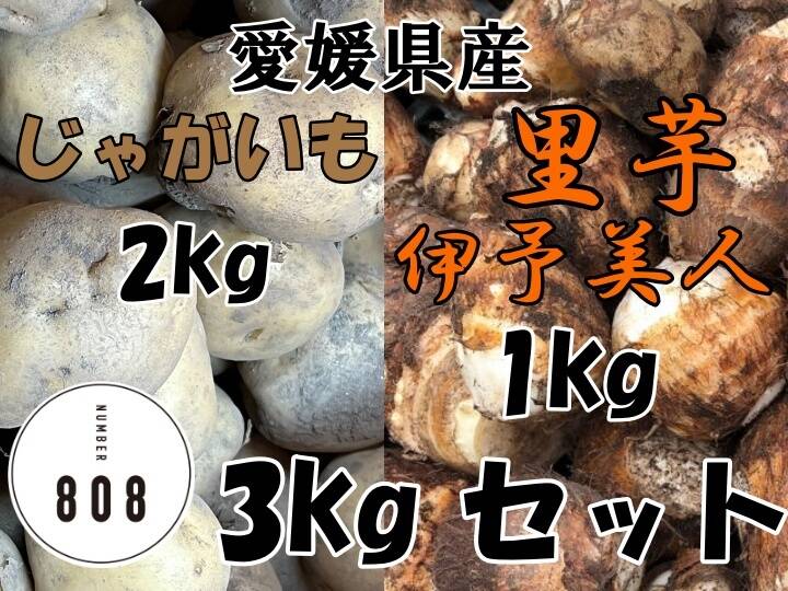 愛媛県産 里芋 （伊予美人）1kg + じゃがいも 2kg 3kgセット：愛媛県産の野菜セット｜食べチョク｜産地直送(産直)お取り寄せ通販 -  農家・漁師から旬の食材を直送