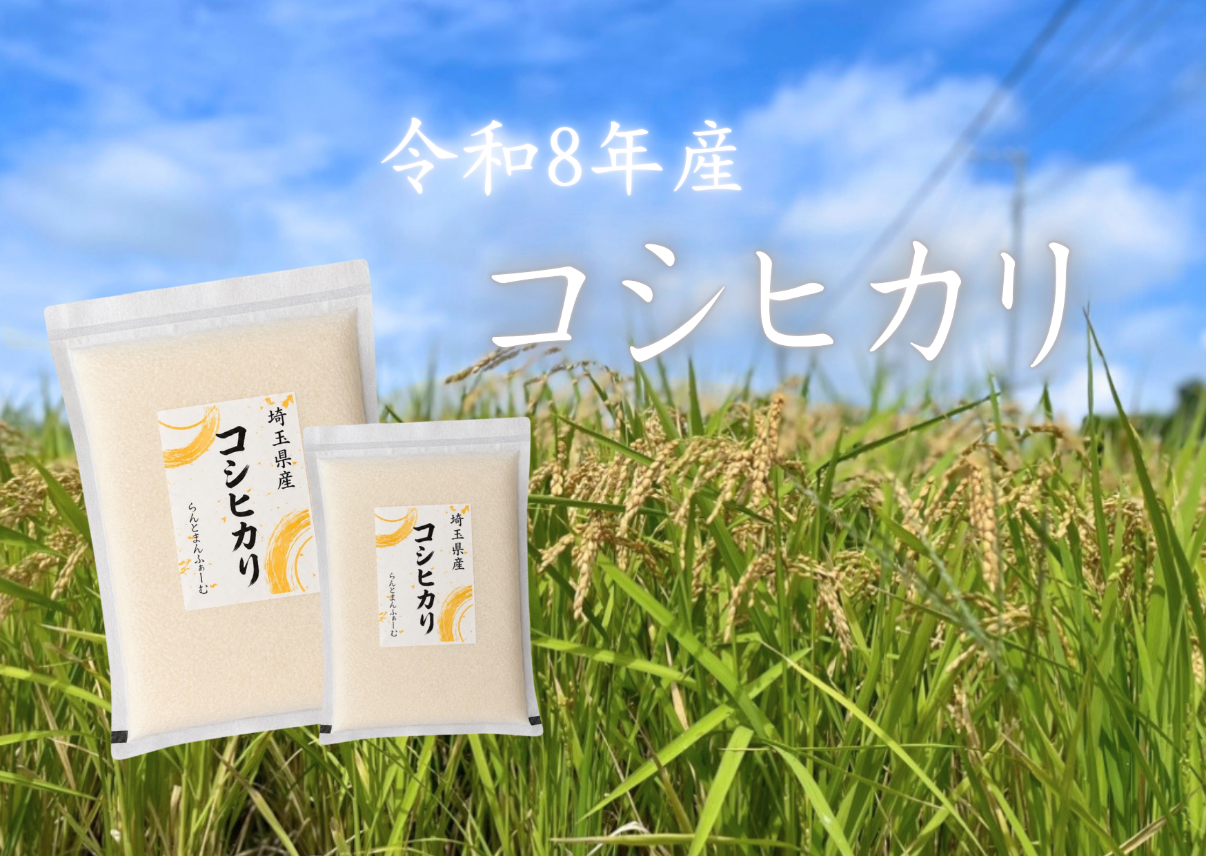 R8年産 新米】予約でお得に！『コシヒカリ』 精米2kg：埼玉県産のお米