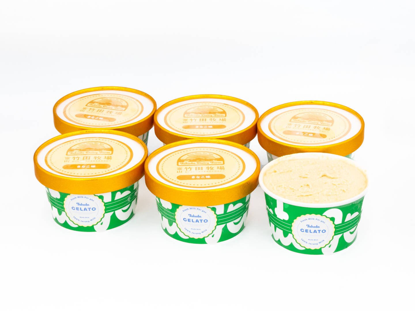 🍴Eating choku｜Jersey milk rich gelato!Takeda Gelato |Cup ★Set of 6 Soybean flour flavors★ …