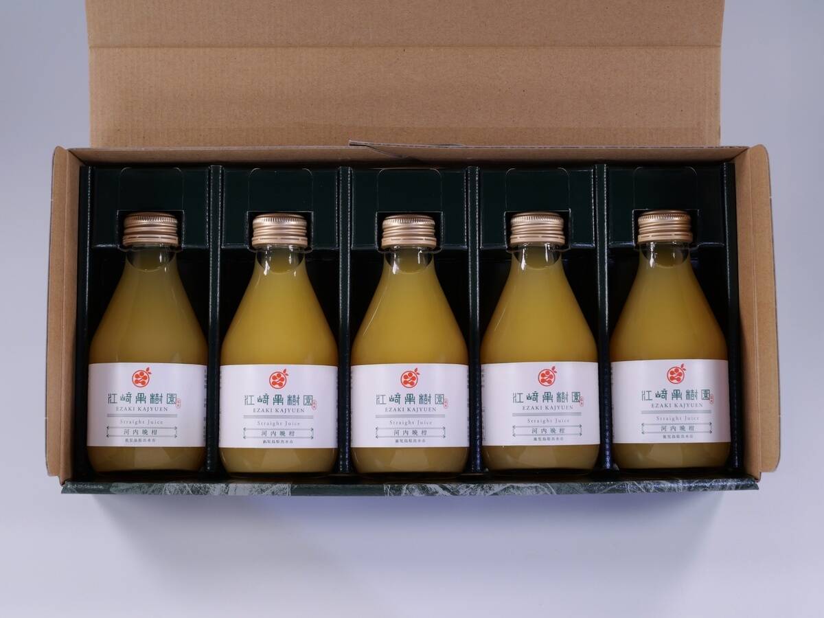 済州島の究極のシワとり　限定残り3箱 夏ギフト】河内晩柑ストレートジュース5本セット：鹿児島県産のみかん