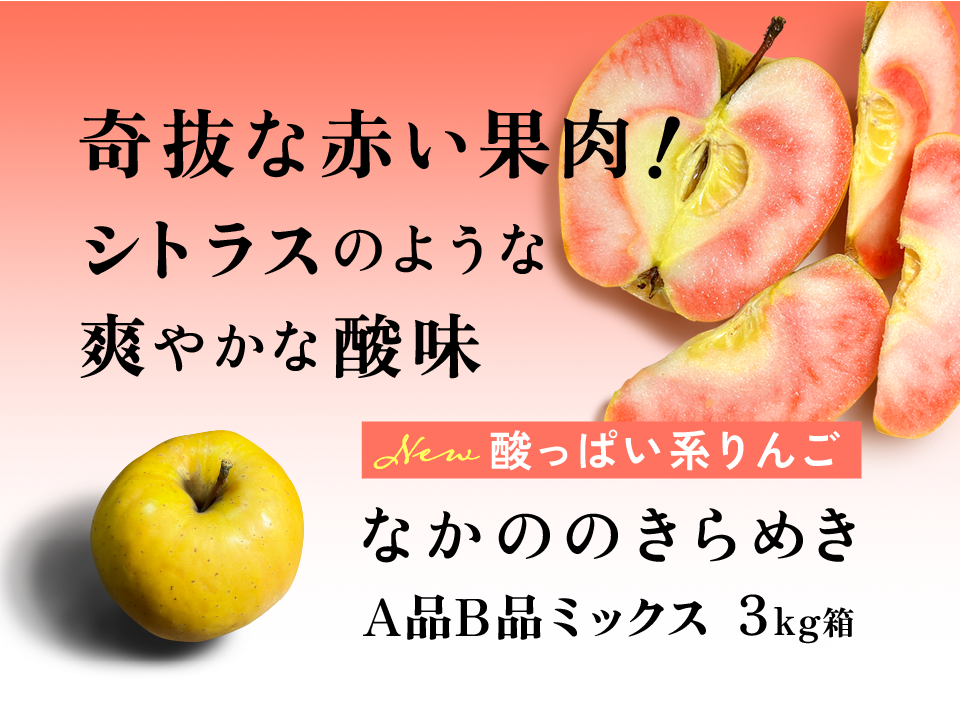 12月発送です【幻の林檎】NEWすっぱい系！ なかののきらめき 3キロ箱 6玉〜15玉サイズ ID173708 長野県 信州 安曇野 リンゴ 幻 幻の リンゴ 予約 希少 旬：長野県産のなかののきらめき｜食べチョク｜産地直送(産直)お取り寄せ通販 - 農家・漁師から旬の食材を直送