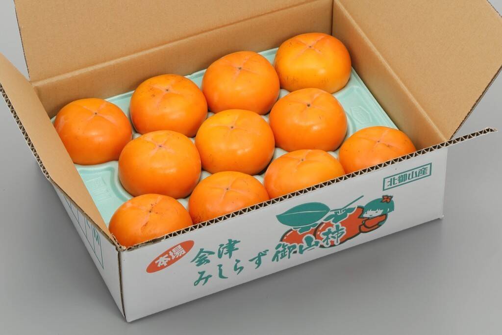 会津みしらず柿（種なし） 約2.5kg 5Lサイズ：福島県産の会津身不知柿