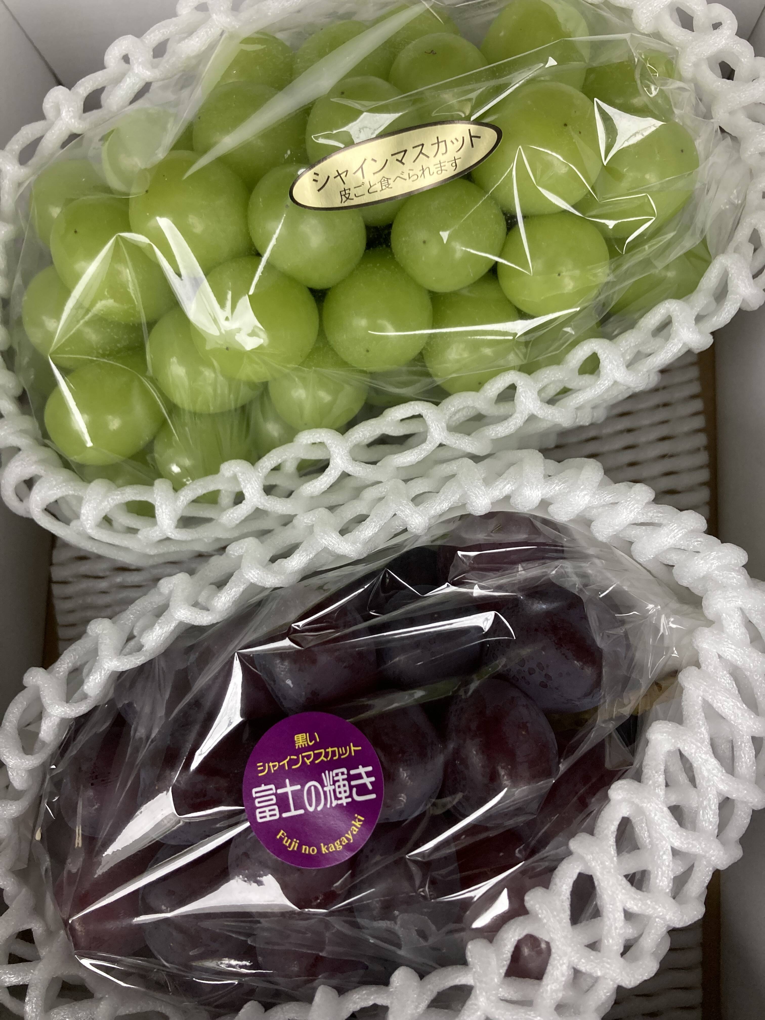 予約　シャインマスカット7房 大房2色ぶどう食べ比べセット！ 超希少新品種富士の輝1房700g以上