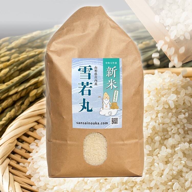 令和7年新米】雪若丸4.8キロ白米 甘味のある新食感！：山形県産のお米