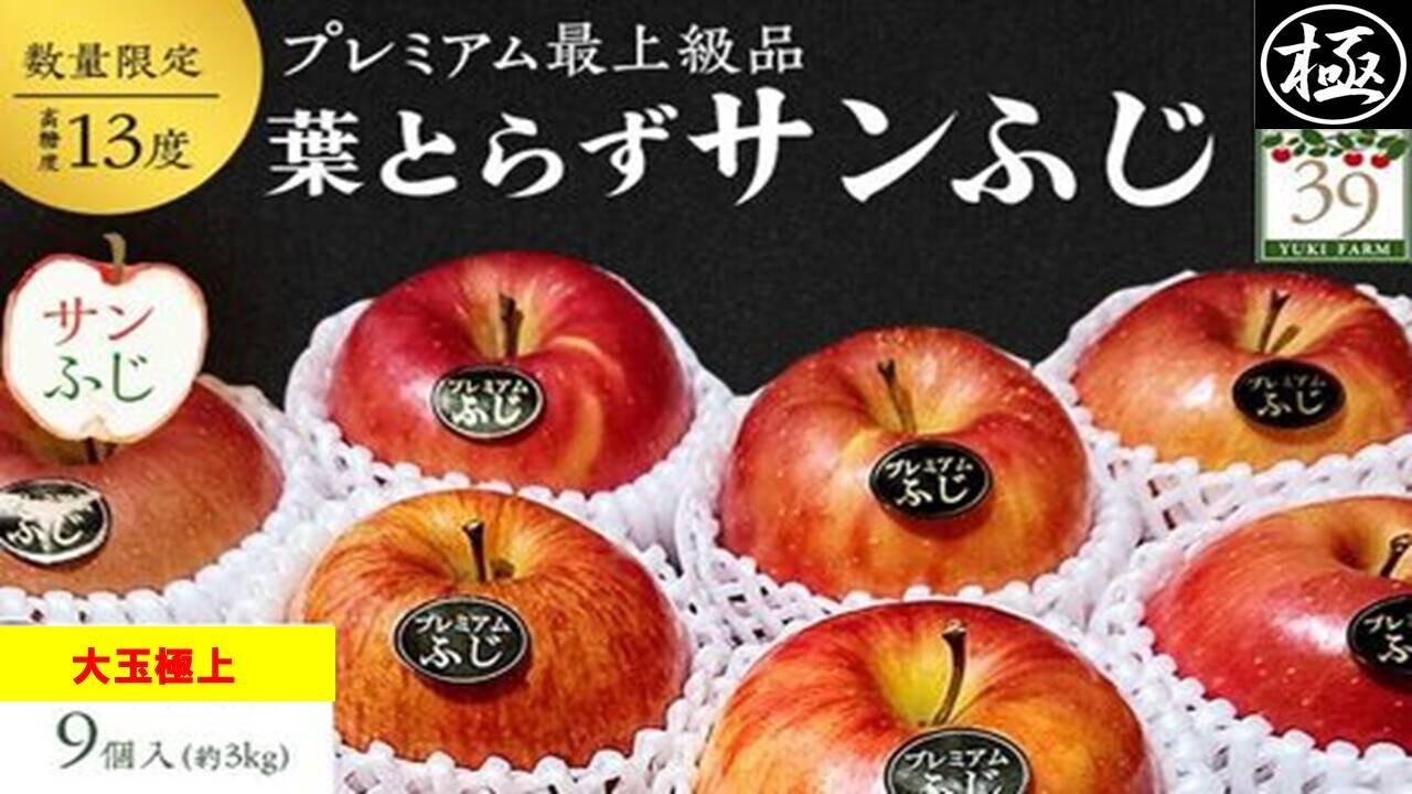 青森県産りんご 鮮度良し「自社イチオシ」完熟大玉プレミアム葉とらず