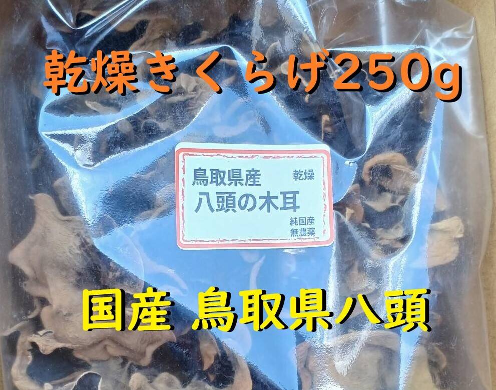 乾燥木耳＜250g＞鳥取県【国産】きくらげ：鳥取県産のきくらげ