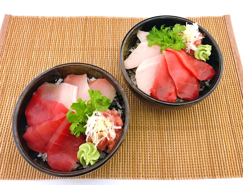 昭福丸天然まぐろの3色海鮮丼食べきりセット 2人前用 宮城県産 食べチョク 農家 漁師の産直ネット通販 旬の食材を生産者直送