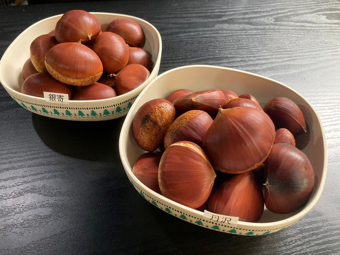 丹波栗 「丹沢」「銀寄」 食べ比べセット 希少4Lサイズ 合計約1kg