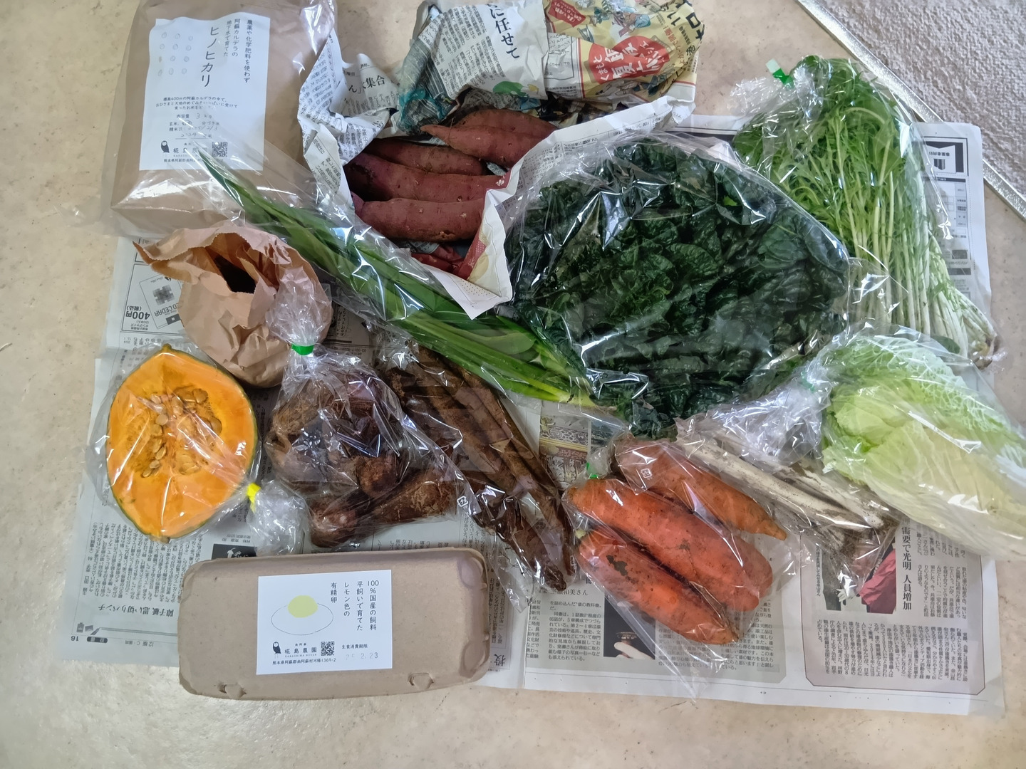 kumacco ⚮̈専用　有機野菜セット１０品＋白米５Kgおまけ2つ100サイズ 有機野菜セット おまかせ5品目 冷蔵便 | 箱売り野菜 | 地球畑