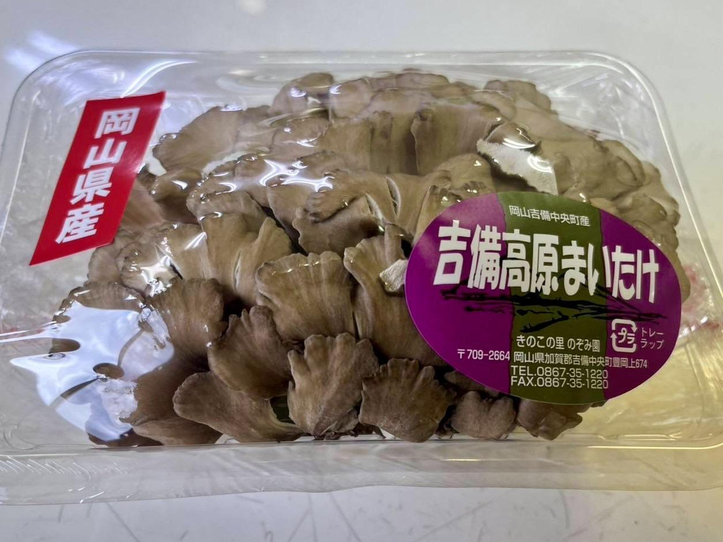 豊かな香り！岡山県吉備中央町産【まいたけ 100g×10パック