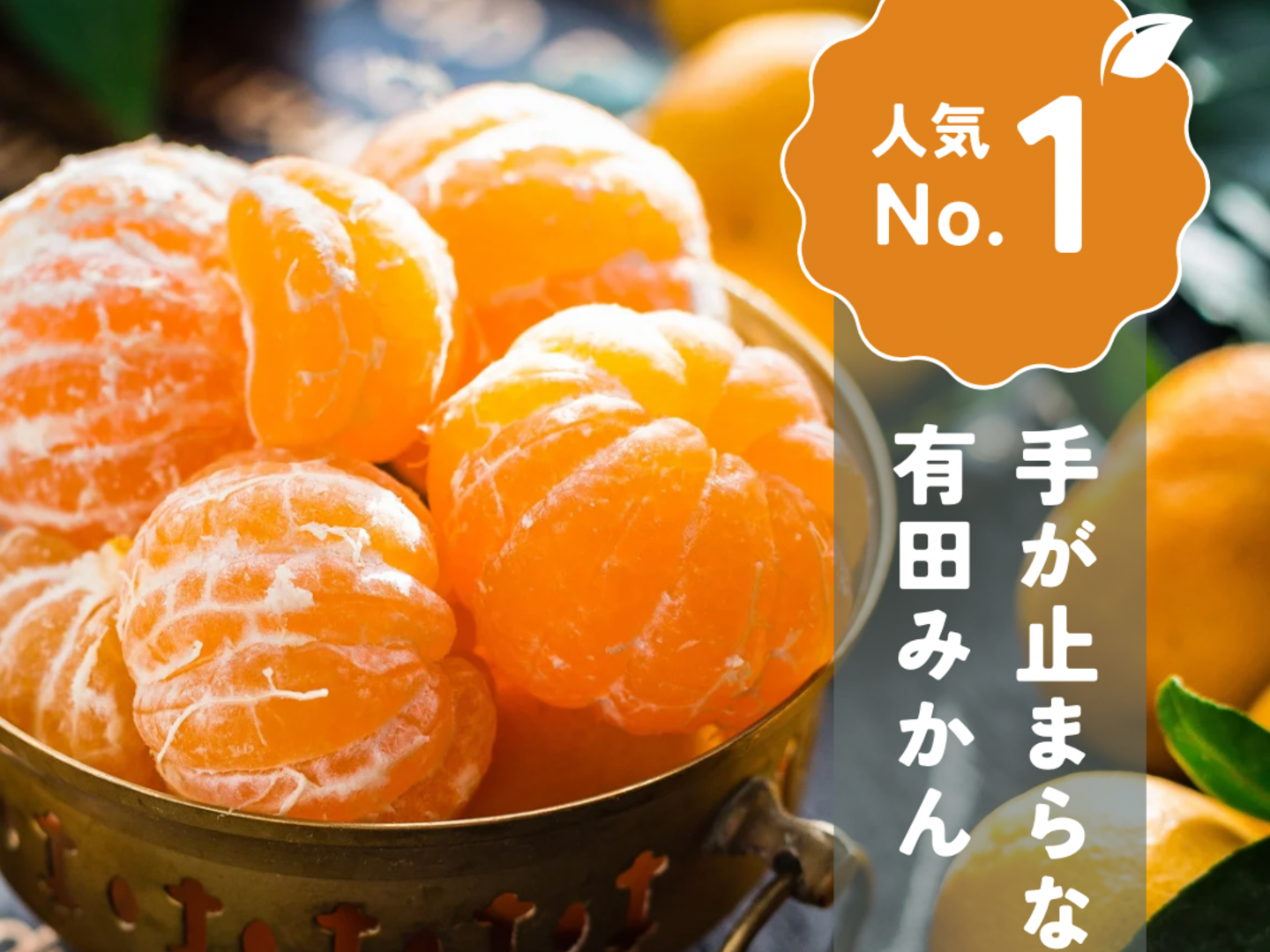 和歌山産 森本農園の宮川早生 5kg箱（Sサイズ／60玉入）［最高級