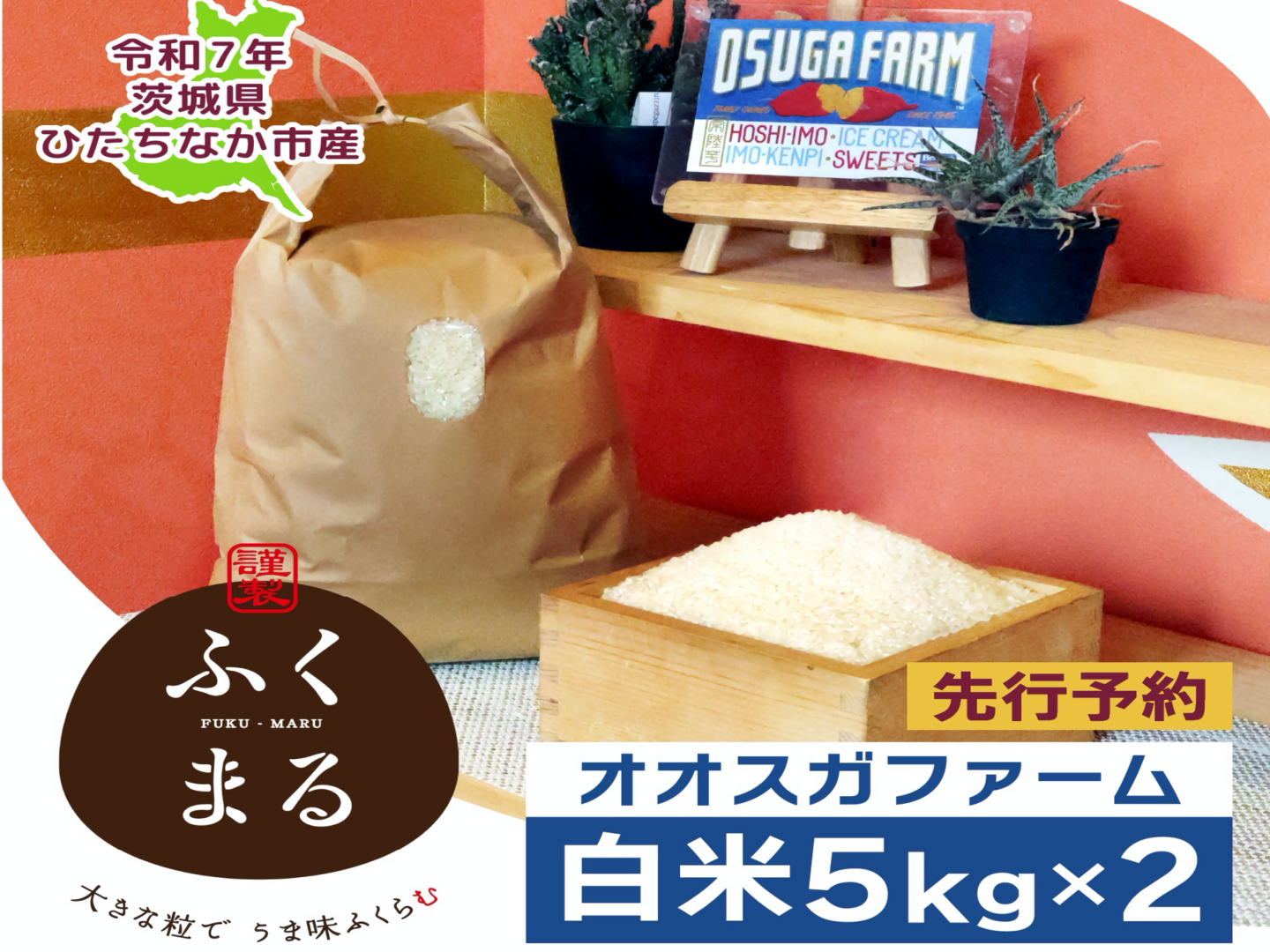 令和7年新米】茨城県ひたちなか市産 ふくまる 精米 20キロ 10kg