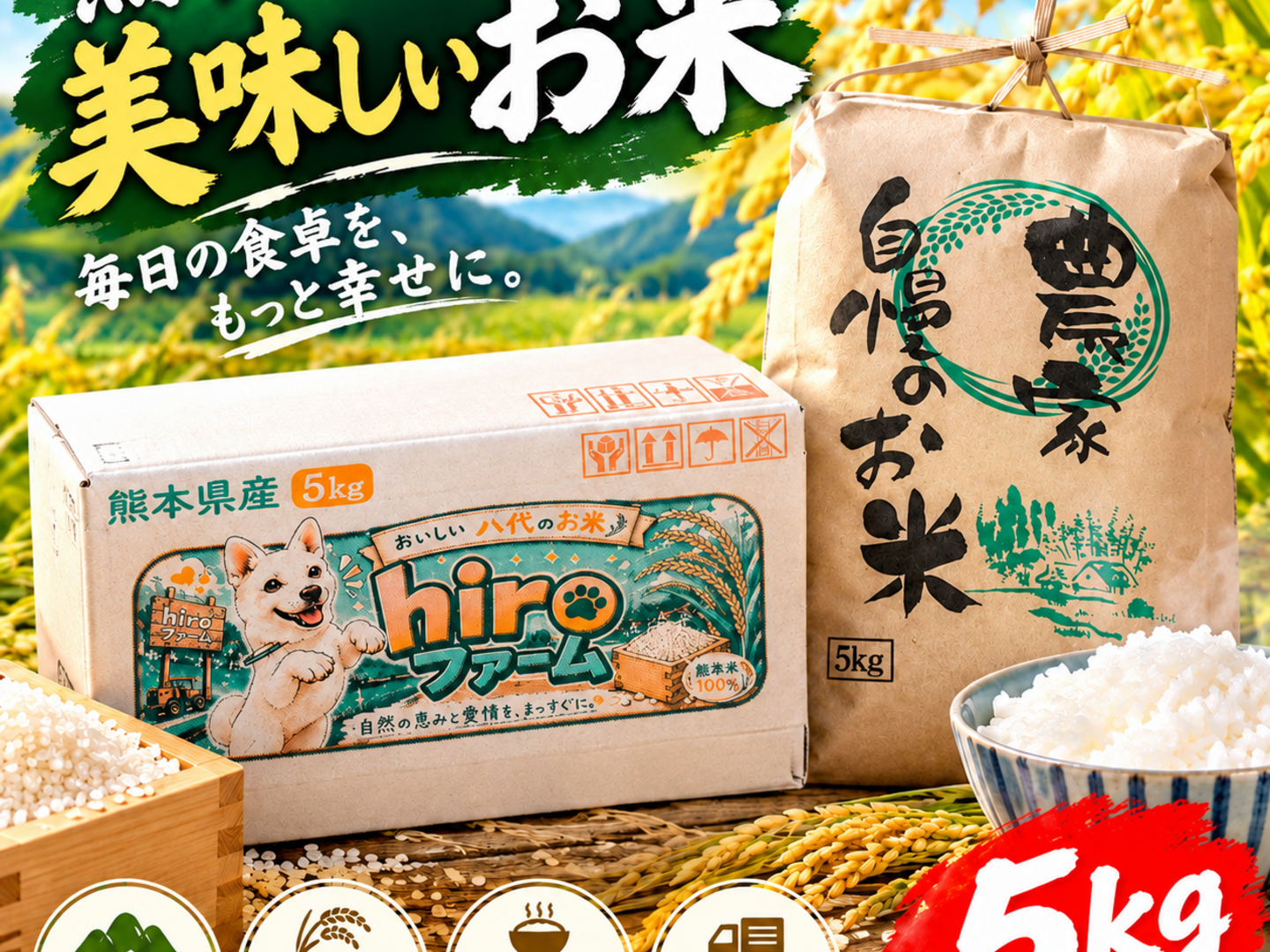 新米 白米 5kg 無洗米 キヌヒカリ 熊本県産 食べチョクアワード受賞 令