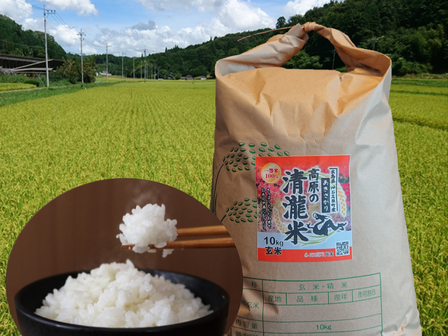 釣*き様 福井県産 あきさかり 玄米10㎏ あきさかり玄米10㎏ 令和5年 神石高原町産 食べ飽きないあっさり