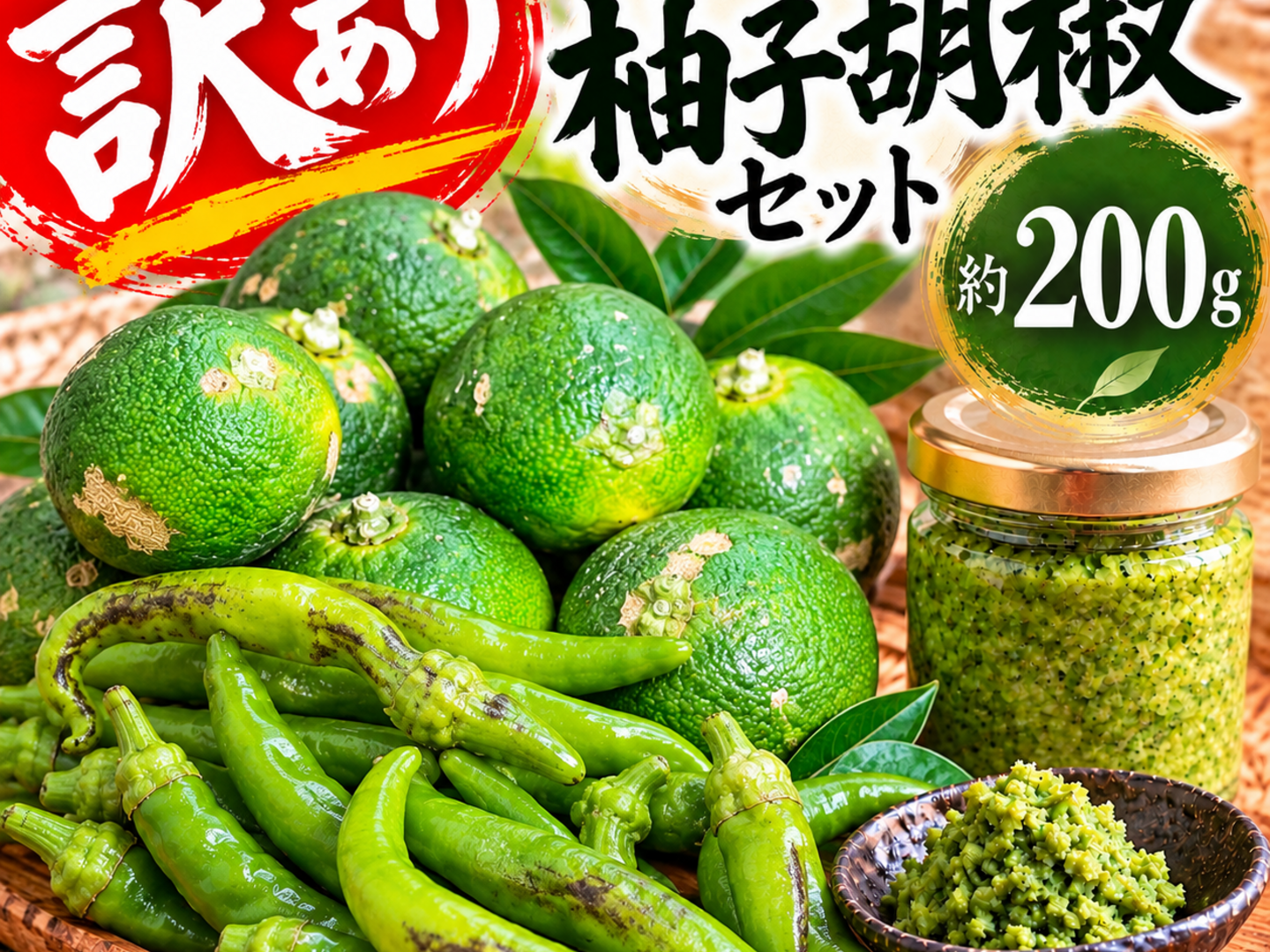 訳あり 傷はあるけど見かけが訳ありなだけの手作り柚子胡椒セット100g