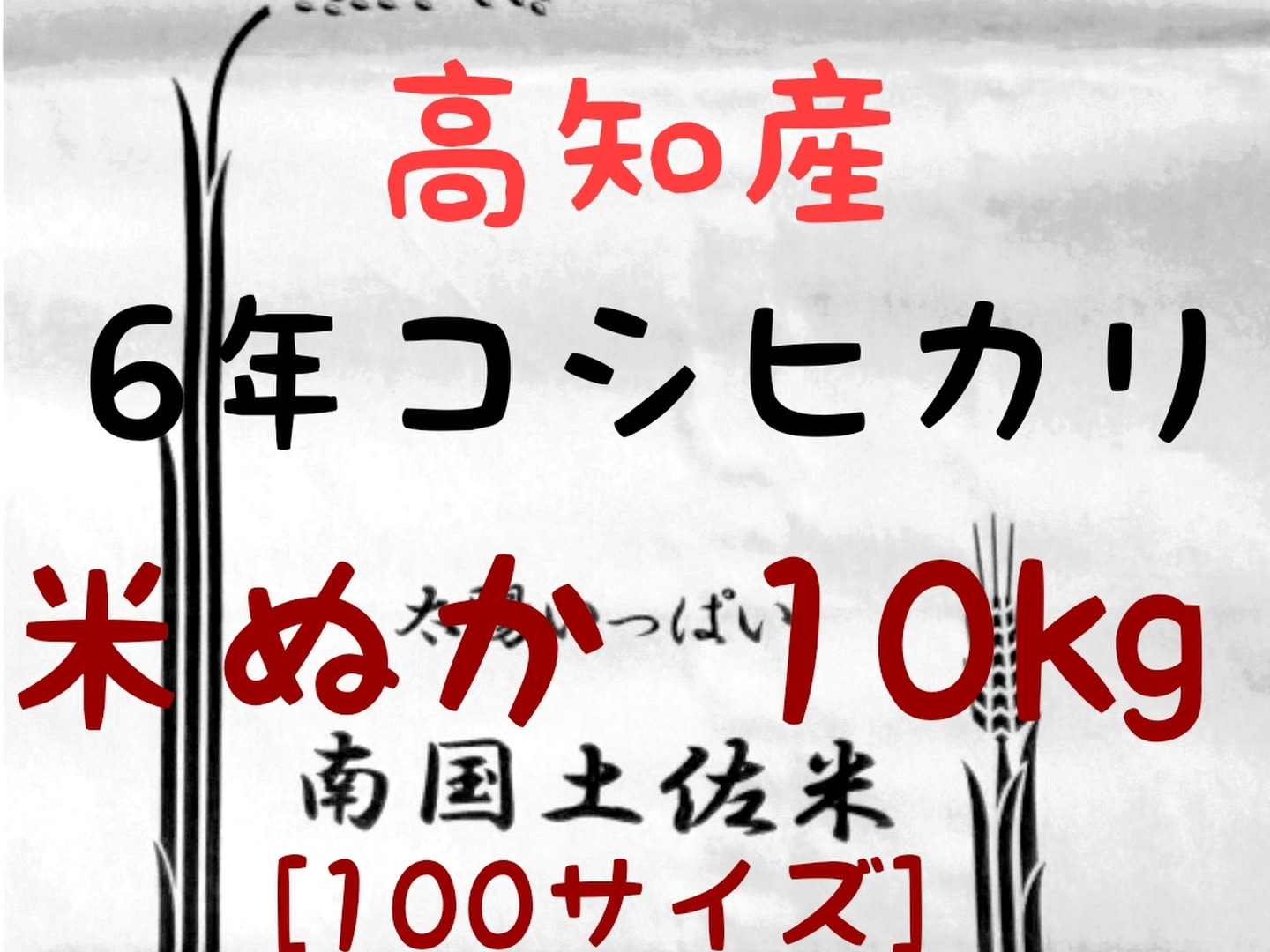 半額 福袋の通販 高知県産 令和6年産 新米 10㎏(袋込み)：高知 米ぬか コシヒカリ 米・雑穀・粉類