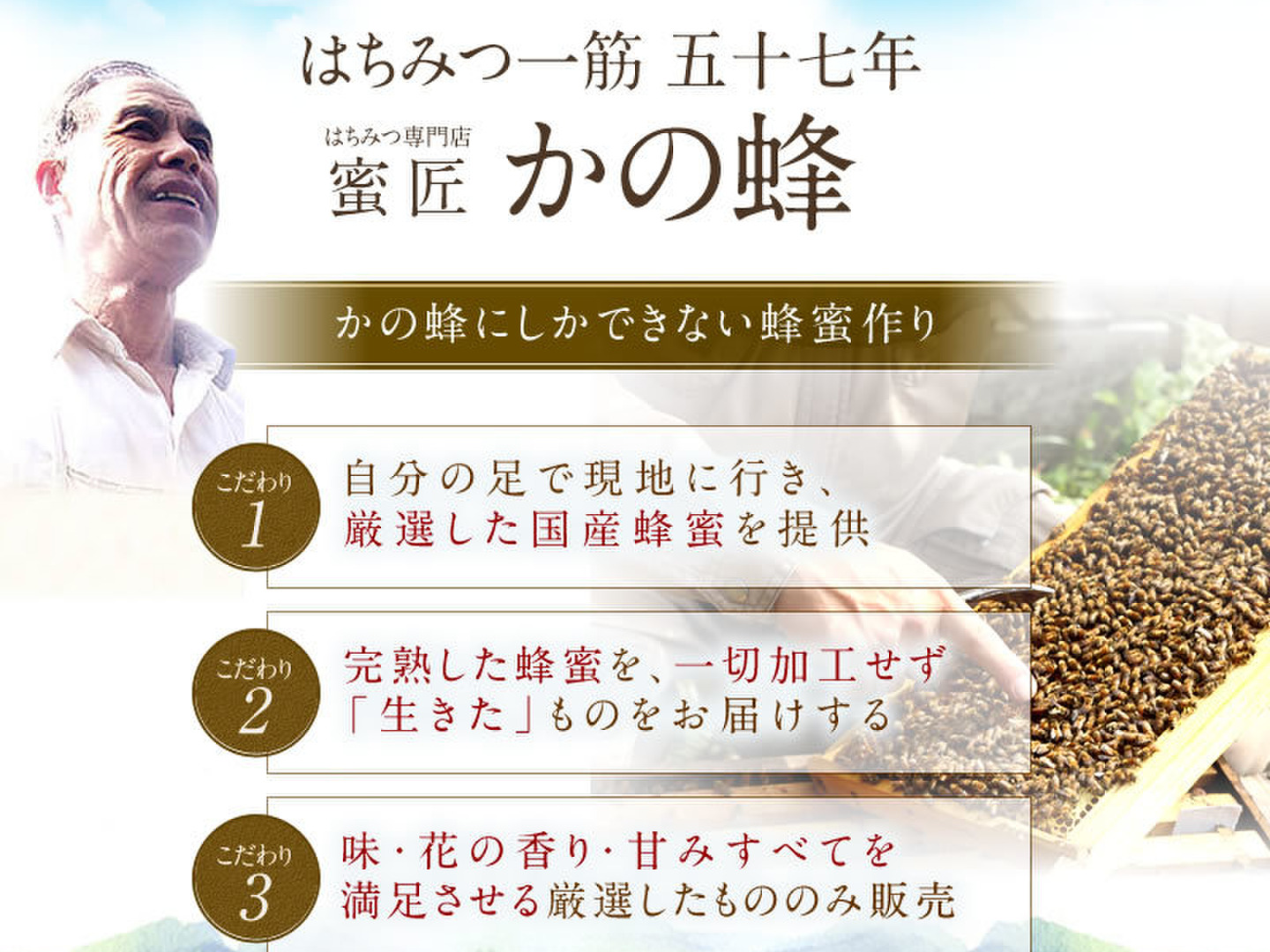 百花はちみつ 1kg（瓶）非加熱 はちみつ専門店【かの蜂】 国産