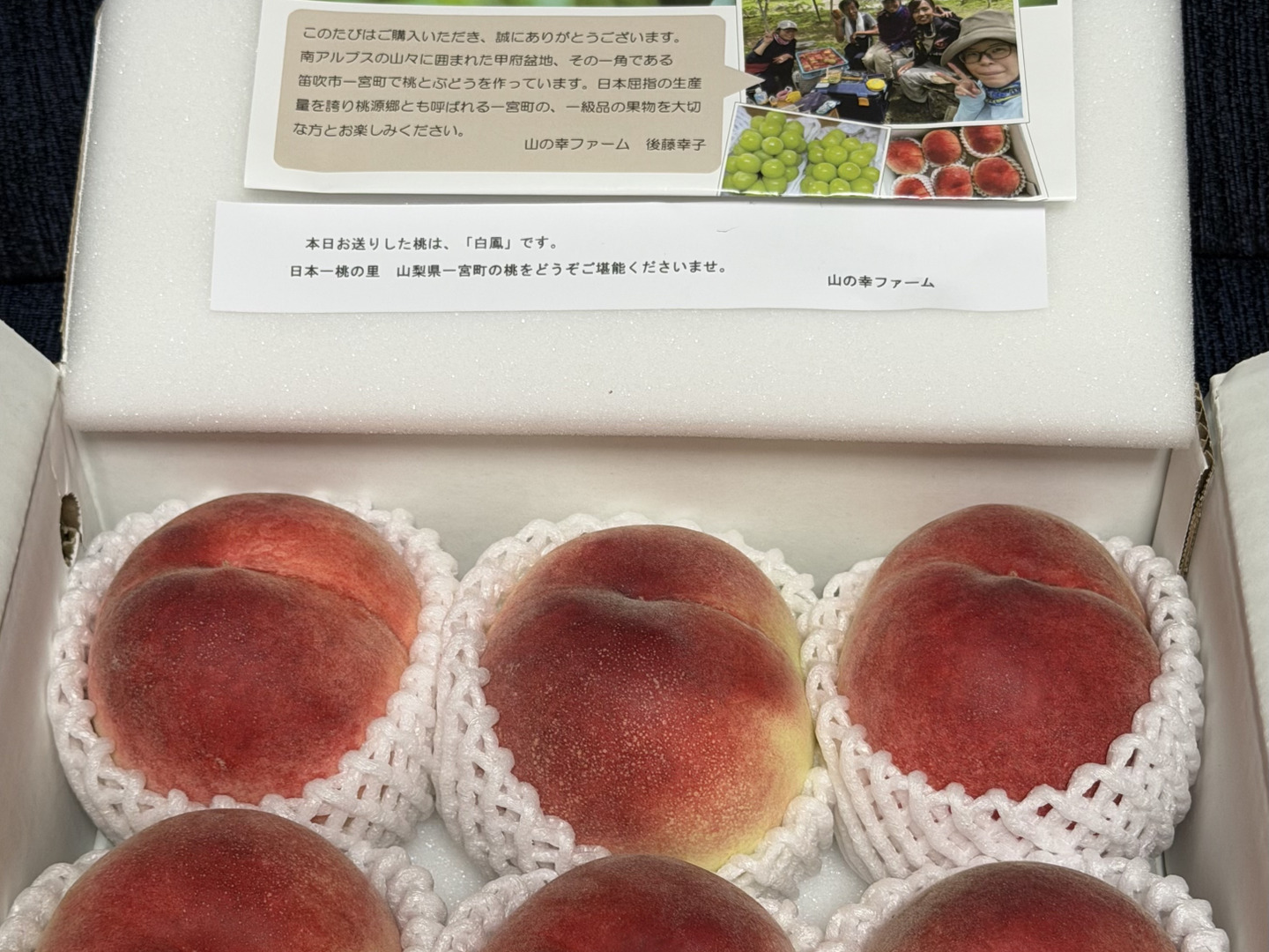 すぐ発送！🍑山梨県産朝採れ白桃】約2キロ！特大～大サイズ6～7個