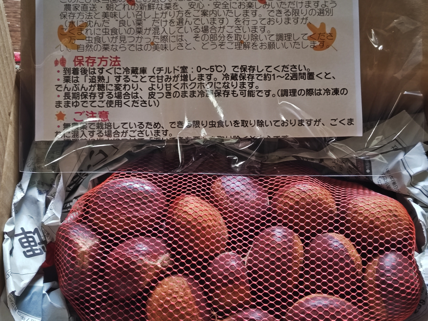 今季終了ありがとうございました！茨城県産 栗の王様「利平栗」4L以上
