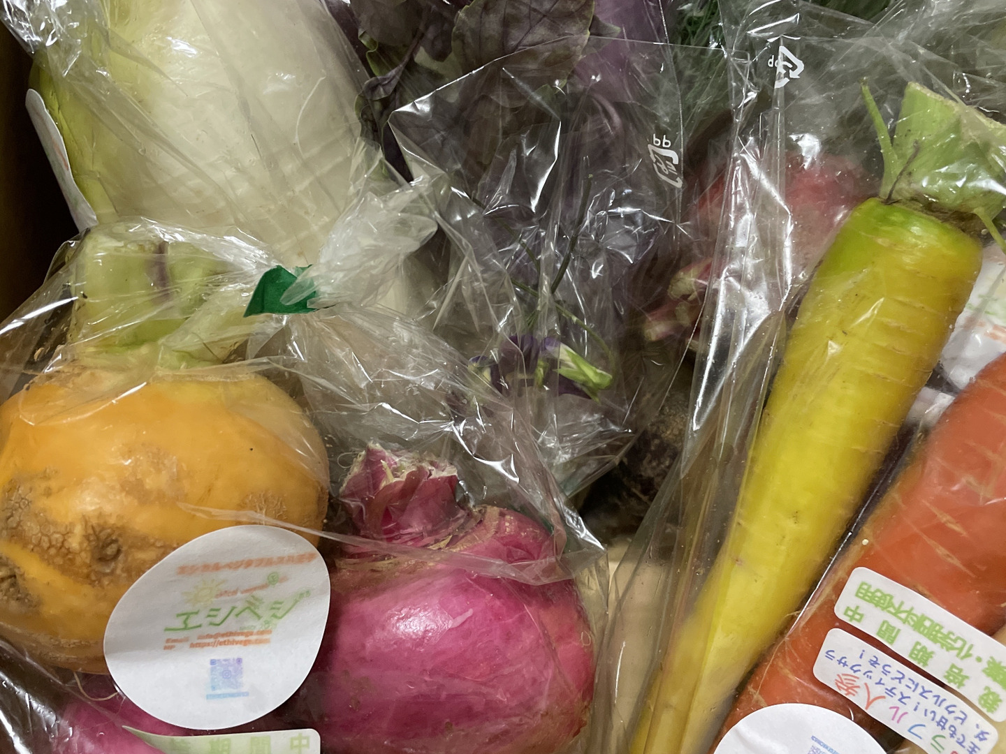 ノウフク“ カラフル野菜セット 6～8種 【栽培期間中 農薬化学