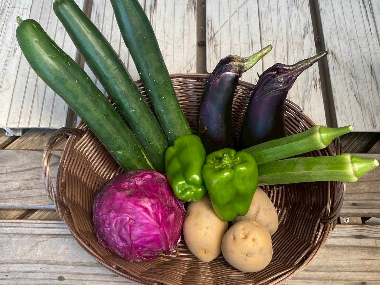 原画　夏野菜3枚セット 今夜は夏野菜カレーに決まり！夏野菜6品目セット 3人前：兵庫