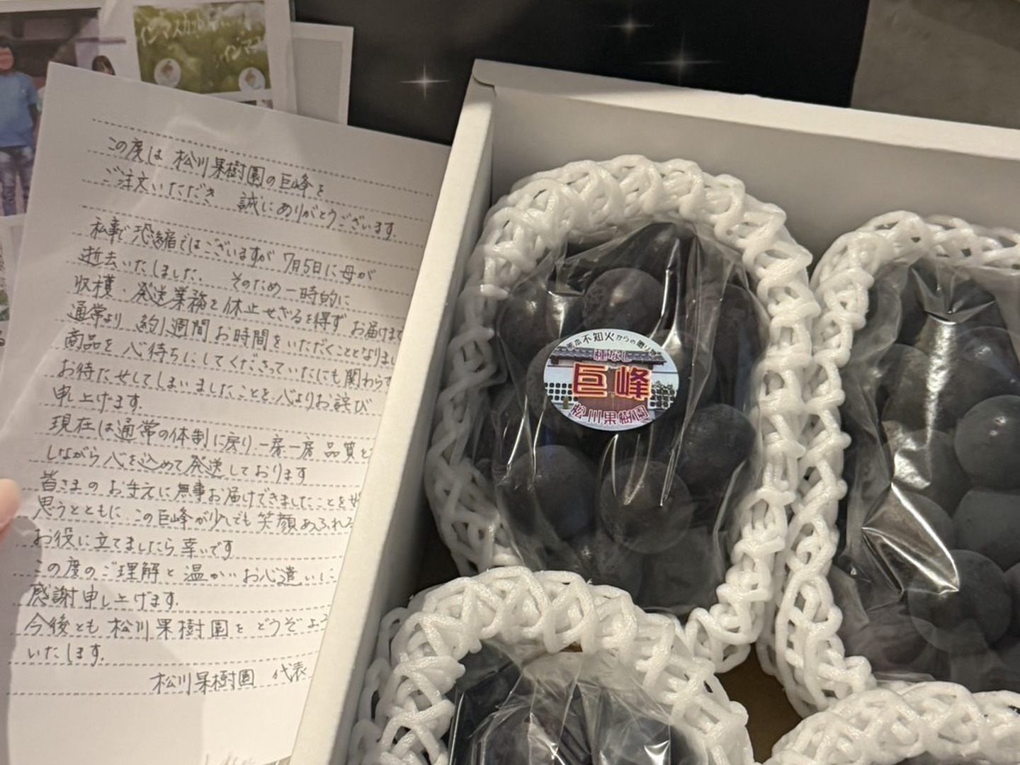 夏ギフト】7月のぶどう屋さん！朝採れ種無し巨峰1.5kg（4〜5房入り