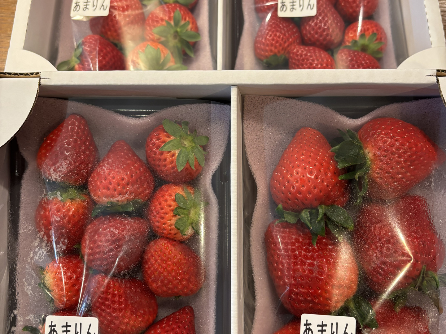 商品画像：希少あまりん】2パック(500g) 朝採れ！｜いちごの商品詳細 4
