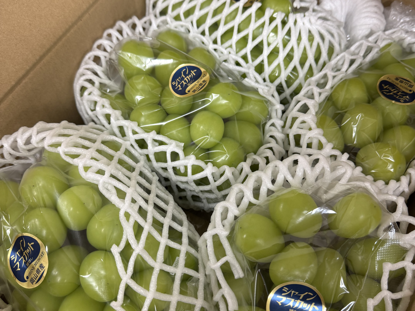 岡山県産シャインマスカット5房〜6房 約3.5kg（大箱）：岡山県