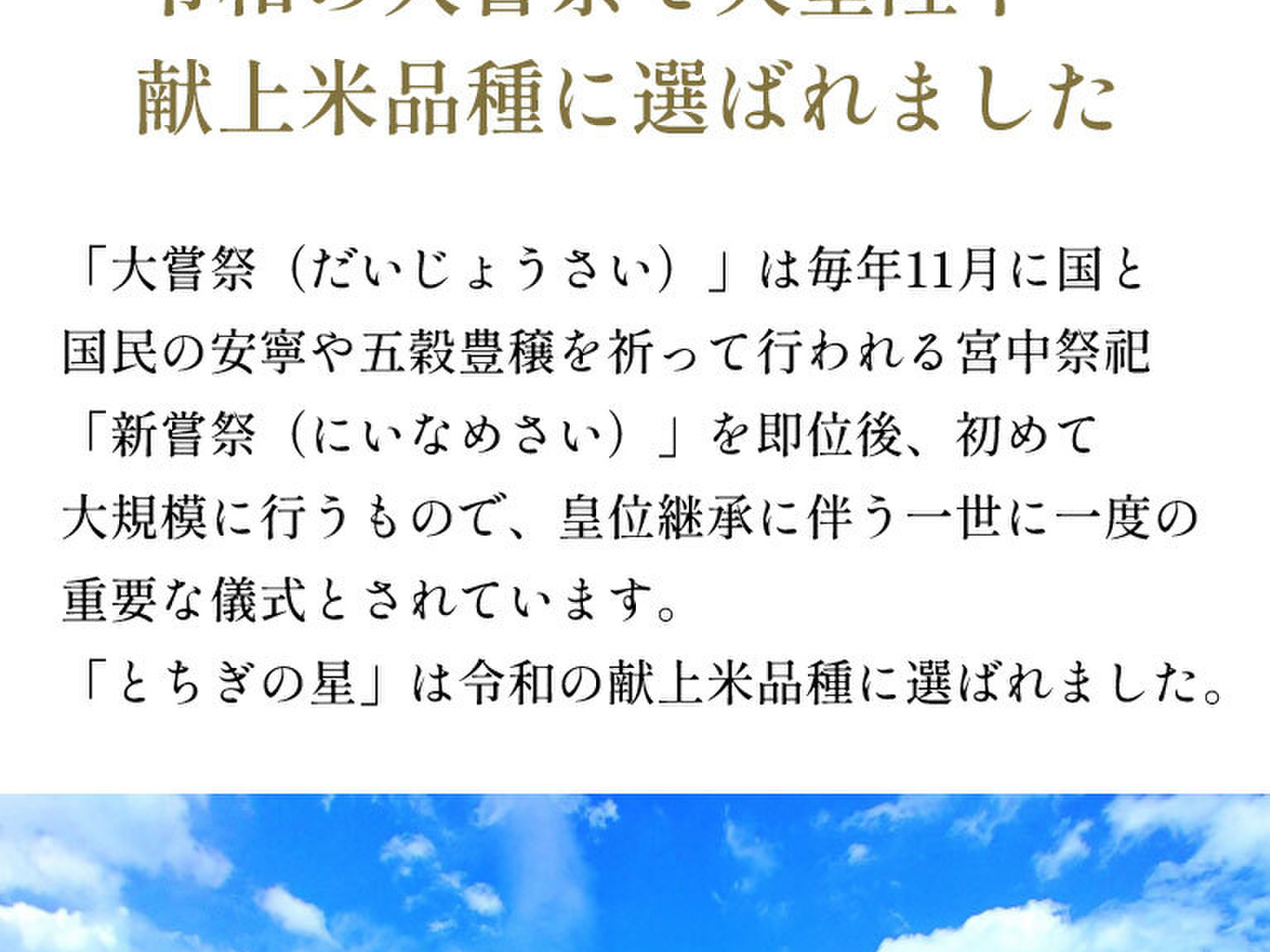 令和7年新米】とちぎの星(5kg)白米｜令和の大嘗祭献上米品種