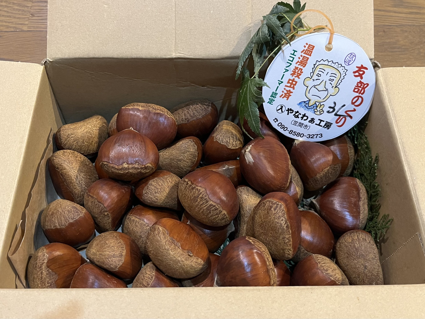 【まゆ】　茨城県　笠間の栗　3キロ 笠間の栗3Lサイズ×1kg（温湯殺虫済み）：茨城県産のその他栗