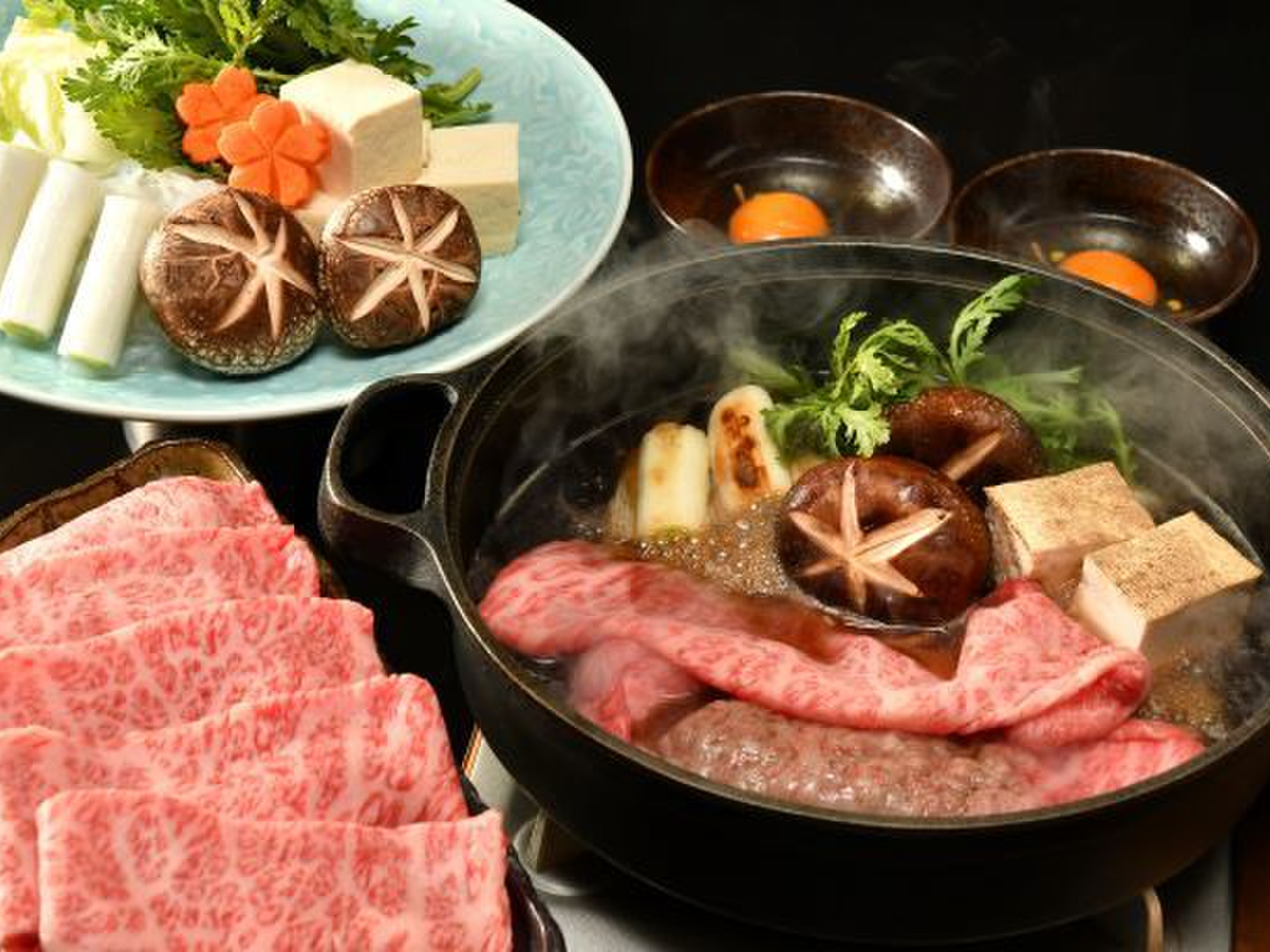 松阪牛すき焼き(ロース)300g:三重県産の松阪牛|食べチョク 松阪牛すき焼き(ロース)300g:三重県産の松阪牛|食べチョク