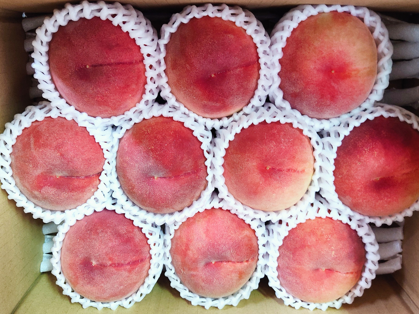 あかつき　摘果桃10キロ 桃（あかつき）2.5kg 10玉前後：山形県産のあかつき｜食べチョク