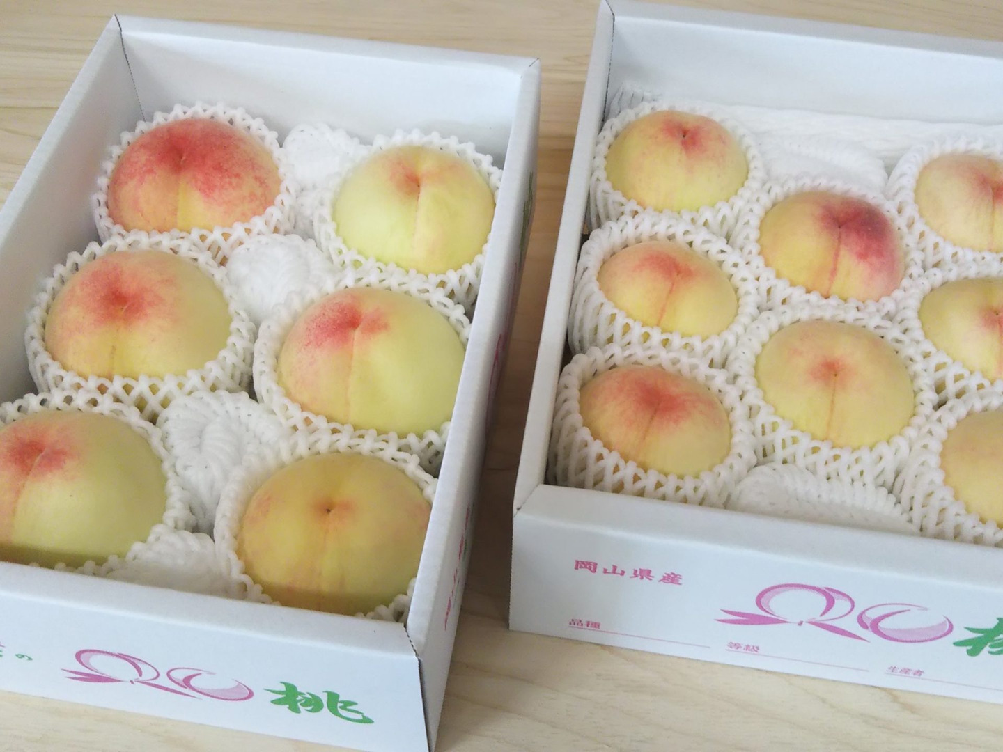 2箱セット：樹上完熟でお届け！岡山白桃【朝どれ】【白鳳・清水