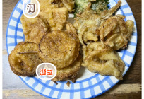 【春の極み】新玉ねぎの極甘天ぷら 〜香り高い大葉と筍を添えて〜