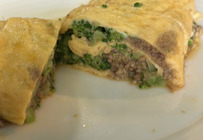 とりそぼろとブロッコリーの満点たまご焼き