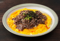 卵と牛肉のオイスター炒め