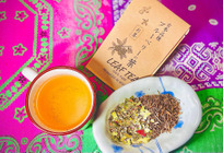 自然栽培ブルーベリー葉のお茶と茎ほうじ茶のブレンドティー