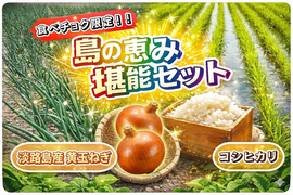 【淡路島の春ギフト】「島の恵み堪能セット」玉ねぎ５kg＆もっちりコシヒカリ５kg（令和7年度産）
