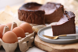 「贈答用」にも/放牧卵itadakiバスクチーズケーキ【chocolate】/グルテンフリー/ギフト【完全受注生産/ひとつひとつシェフが焼き上げます】