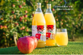 【緊急SOS！賞味期限間近セール】完熟ストレートりんごジュース 720ml × 6本