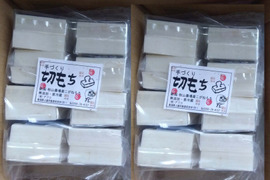 手づくり切りもちセット白雪：新潟秋山農場産こがねもち使用【白もち-2切れ1袋-小袋包装-約2kg】※ご注文からお届けに1週間ほどかかる場合がございます