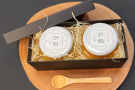 【父の日ギフト】野生日本蜜蜂の花粉蜜110g たれ蜜110g のセット（非加熱の生ハチミツ）栄養価の高い花粉蜜1瓶50gプレゼント！