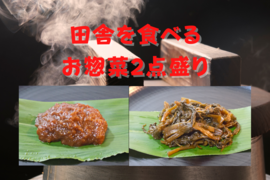 【お買い得セット】田舎を食べる！ お惣菜2点盛り にんにく味噌 & ふきのとう佃煮【新潟県妙高産】＊1セット：各1パック（50g）✕2袋　お惣菜！