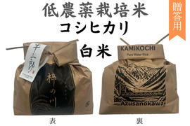 【令和７年産】低農薬栽培米　コシヒカリ　白米　3kg　贈答用