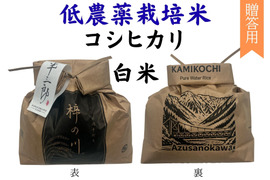 【令和７年産】低農薬栽培米　コシヒカリ　白米　3kg　贈答用